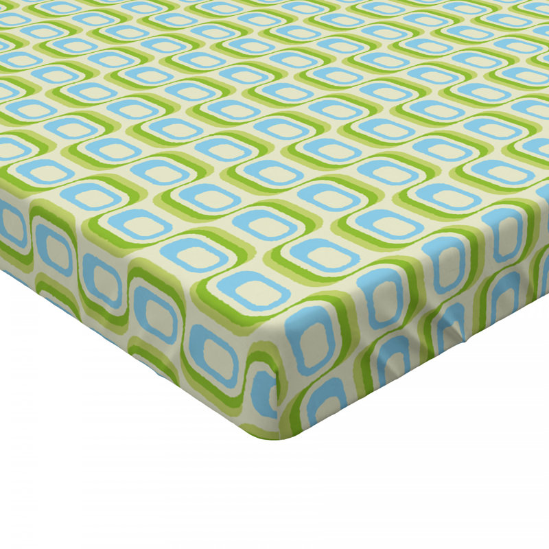 Microfiber Geometric Fitted Sheet, Twin XL Fitted Sheet