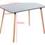Table de 115 x 75 x 75 cm - plateau et pieds en métal convenant à la salle à manger Composition, pieds et décoration