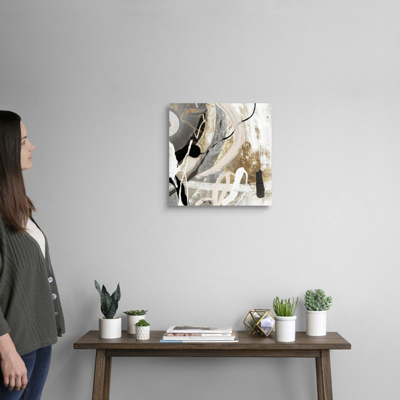 Tangled III - peinture sur toile, Toile tendue, H 16 po x l 16 po, Sans cadre