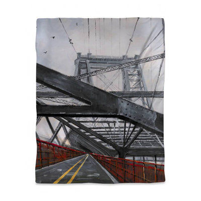 Bedroom Gray Bridge Duvet Cover | Bridge Architecture Decor