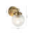 1-Light Ribbed Glass Globe Wall Sconce