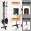 Ensemble d'outils de foyer 4 pièces 30 pouces en fer forgé noir grand ensemble d'outils comprenant un tisonnier, une pelle antique, une brosse rustique et un ensemble d'accessoires de support