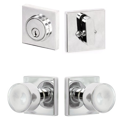 Bergen Square Passage Knobset with Modern Deadbolt