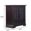 Meuble de rangement 35,34 po x 15,47 po x 33,6 po avec 2 portes vitrées transparentes, 3 étagères réglables en hauteur, rouge foncé, idéal pour un buffet de cuisine.