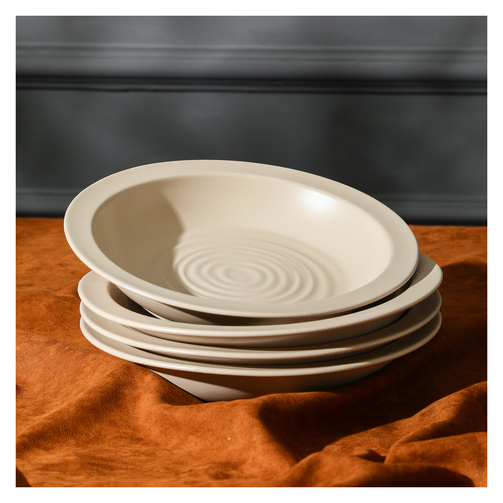 Stone Lain Orbit 12-Piece Dinnerware Set Stoneware, Beige