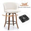 Tabouret de comptoir pivotant rembourré avec structure en bois Devaney-123161750