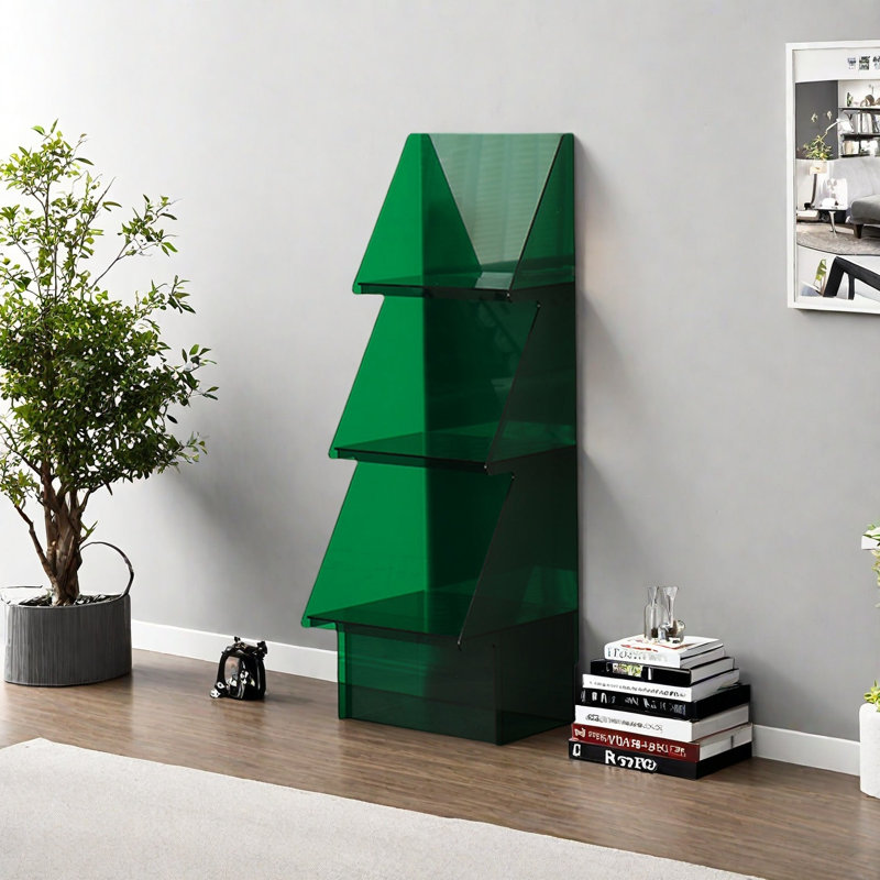 Une bibliothèque au design unique et tendance,  (3 tablettes) H 46 po x l 15,7 po x P 10,2 po, Vert