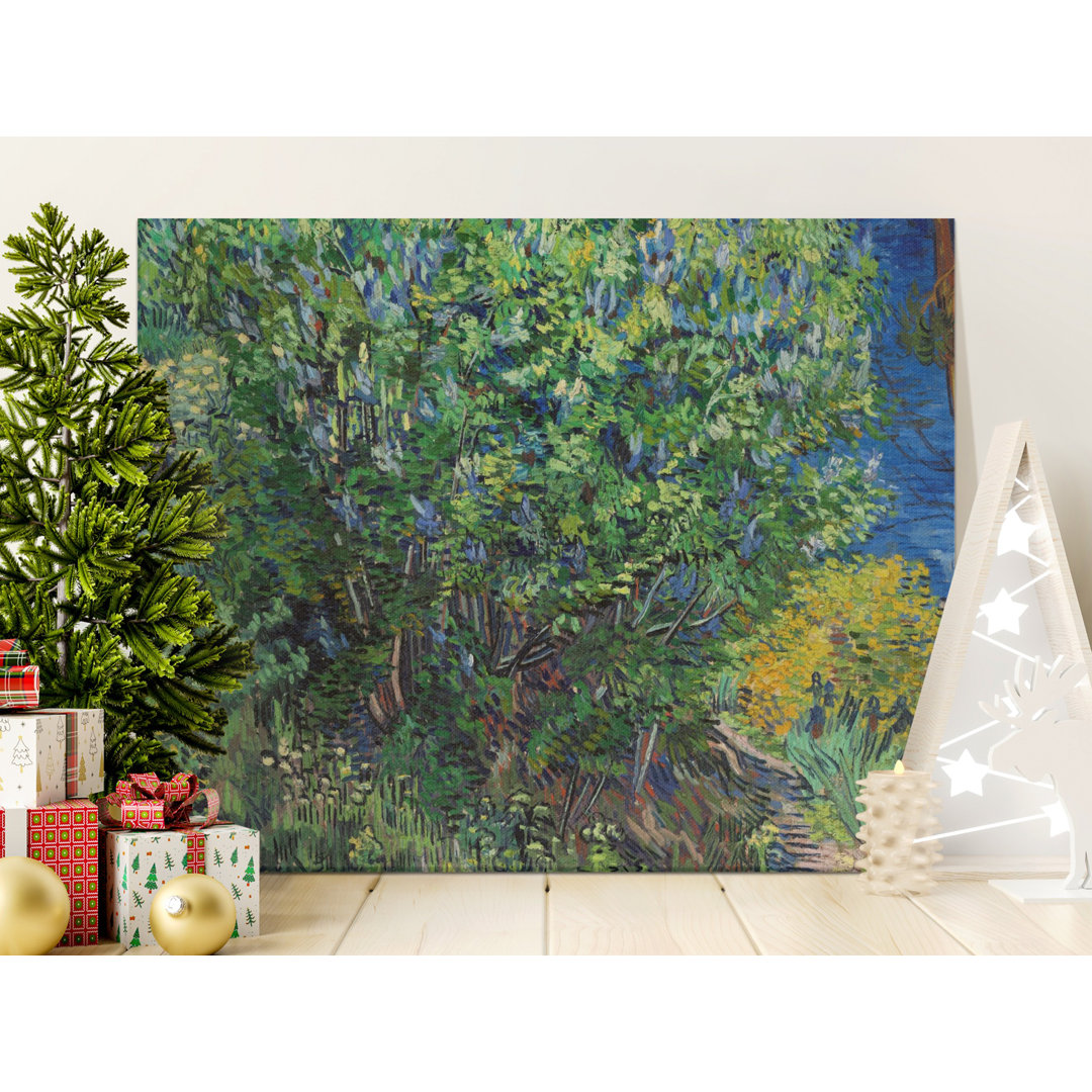 Vibrant Van Gogh Style Garden Landscape Canvas Print, Post-Impressionist Wall Art, Nature Lover Gift, Artistic Home Decor