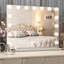 Miroir de salle de bain avec lumières, miroir de maquillage Hollywood avec 15 ampoules DEL 3 modes de couleur pour la chambre à coucher