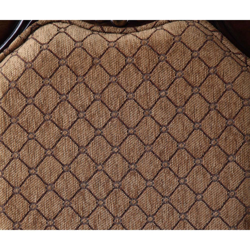 Elisames 20'' H Fabric Upholstered Side Chair, Brown, Espresso