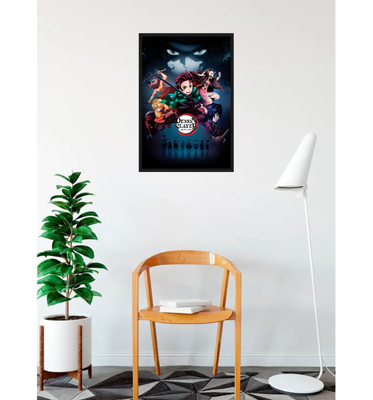 Demon Slayer, reproduction d'art encadrée