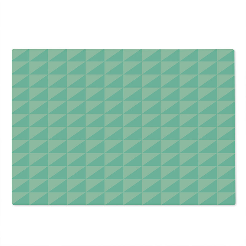 Ambesonne Mint Cutting Board Large Half Squares Triangles Mint and Almond Green