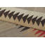 Antique Navajo Blanket Rug In Brown With Geometric Chevron Pattern - Rug & Kilim