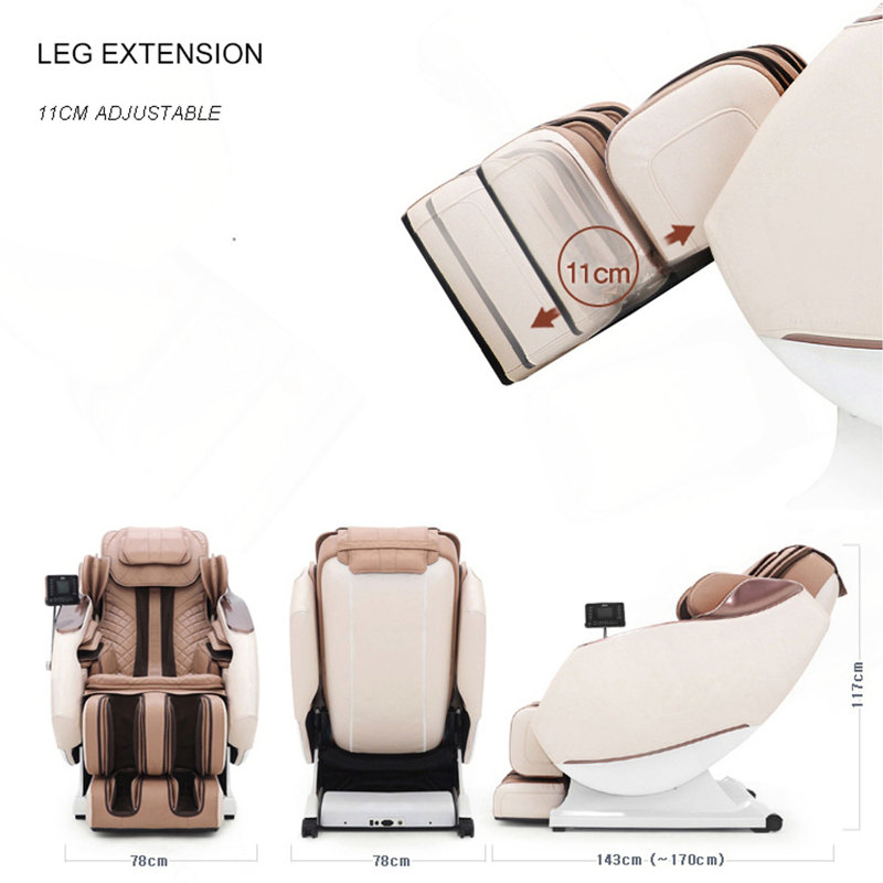 Fauteuil inclinable SL-Track avec fauteuil gonflable pour massage plein corps et fauteuil à massage Shiatsu Zero Gravity