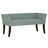 Elegant Teal Upholstered Seat Bench With Low - Back Padding, Herringbone Texture, And Flared Arms Long Lasting Comfort, 400 Lbs Capacity, Hallway Piece Comfortable Texture Fabric, Solid Wood Legs,-1785805531