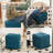 Ottoman Foot Rest Soft and Comfortable Ottoman Square Corduroy Woven Design Sofa Stool biue-417143822