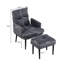 Nykeba Upholstered Accent Chair with Footstool-1620909325