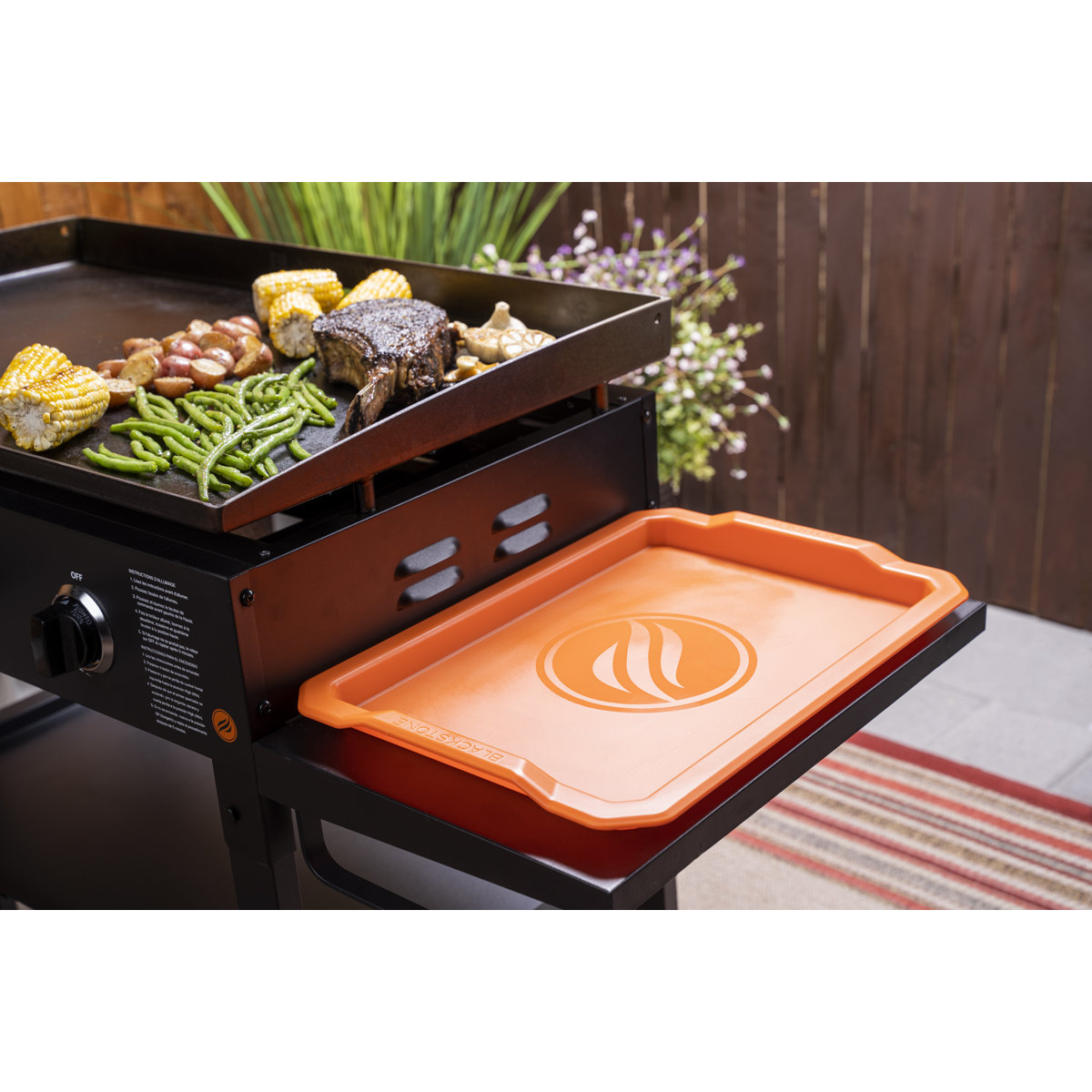 Blackstone Orange Serving Tray 4 Pack & Reviews | Wayfair