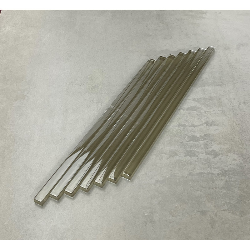 Carreau de verre 11,75 po x l 0,5 po, Vert foncé