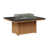 Hammered Top Black with Natural Teak Base