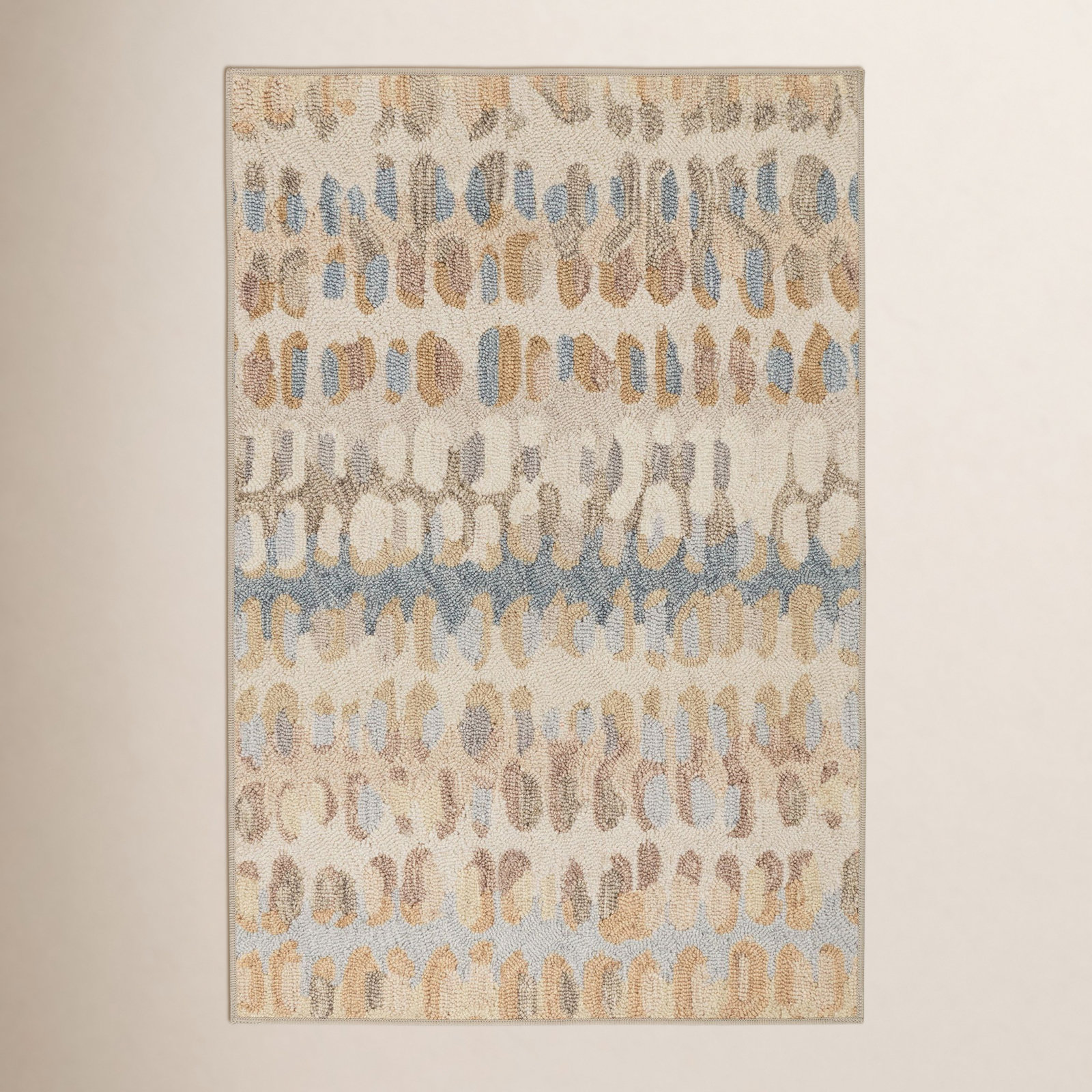 Paint Chip Natural Machine Washable Rug, Runner 2'6" x 8'