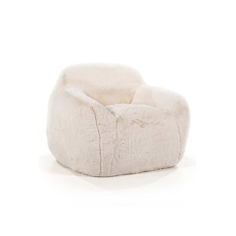 Lounge Chair, Beige Polyester