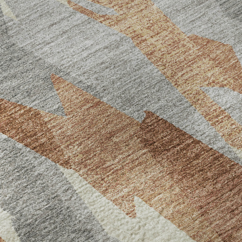Tapis lavable à la machine de qualité supérieure Mayfield AMF2329, Paprika, Rond 8 pi