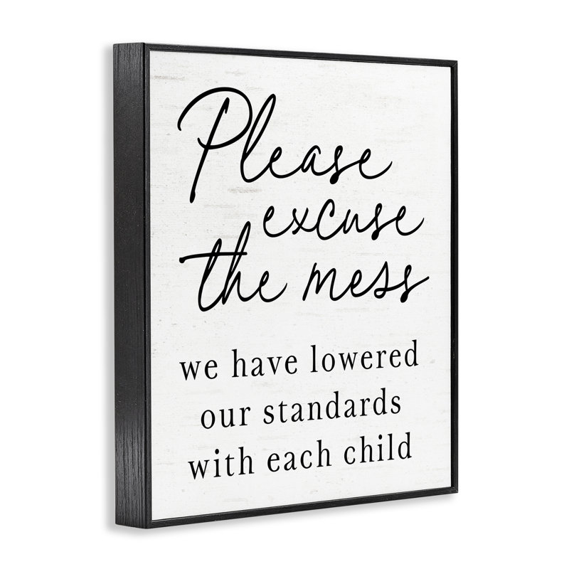 Giclée sur pied abaissée avec chaque enfant, design par Lettré et doublé, H 14 po x l 11 po, Giclée encadrée noir minuit