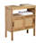 Mahe Bamboo Under-Sink Cabinet with Open Shelf and Sliding Doors U-Shaped Cut-Out