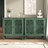 Vintage Accent Cabinet with Floral Hollow-Carved Doors and Adjustable Shelf-1181231912
