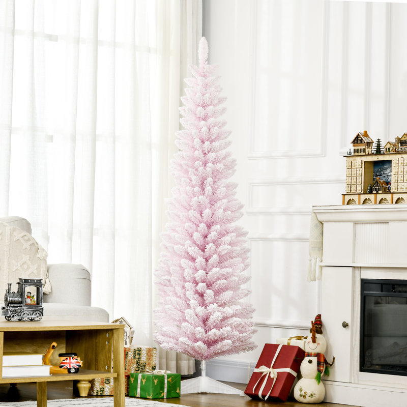Arbre de Noël neige enneigé, 5.9', Blanc