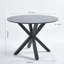 Table de salle à manger Mid-Century pour 4 à 6 personnes, table de salle à manger à piédestal, table basse de loisirs-1200633946