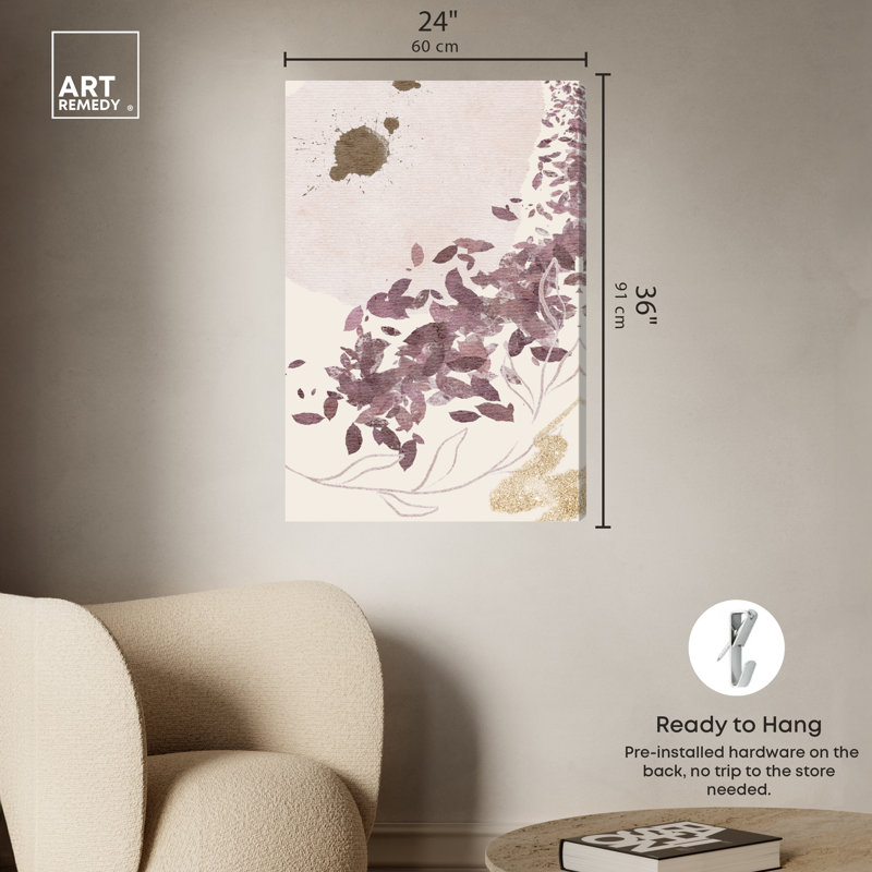Golden Vineyards Boho Abstract Canvas Wall Art, 24" x 36"