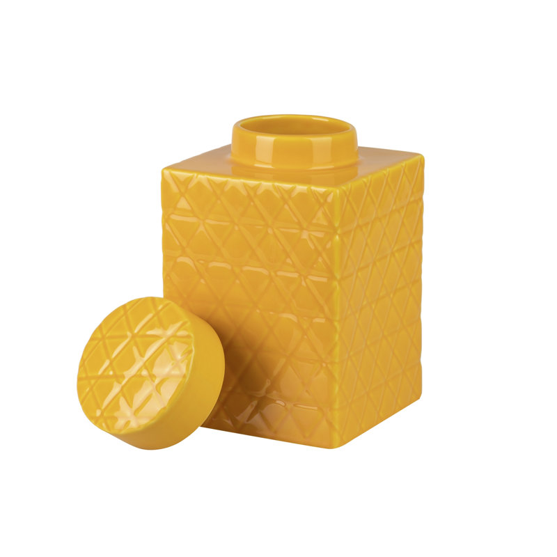 Ceramic Jar 16x16x26 Cm, Yellow