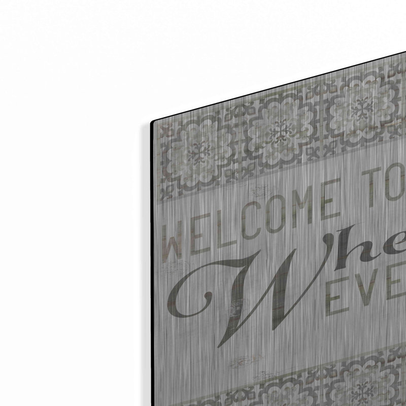 «Welcome to Our Table» par Cindy Jacobs, art mural en métal, H 12 po x l 16 po