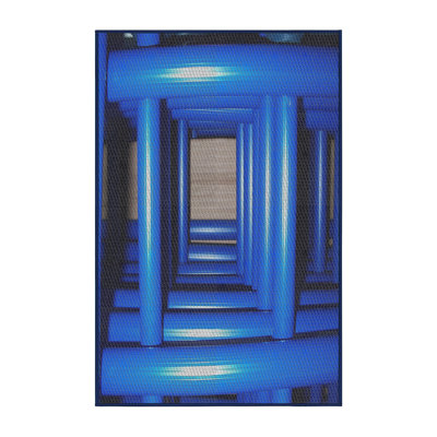Tapis de zone bleue à motifs