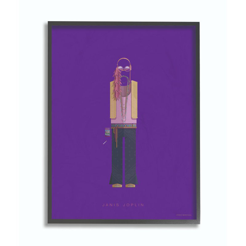 « janis joplin célèbre people personnages style design », impression sur toile, H 14 po x l 11 po