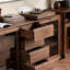 Buffet en bois massif de grande capacité