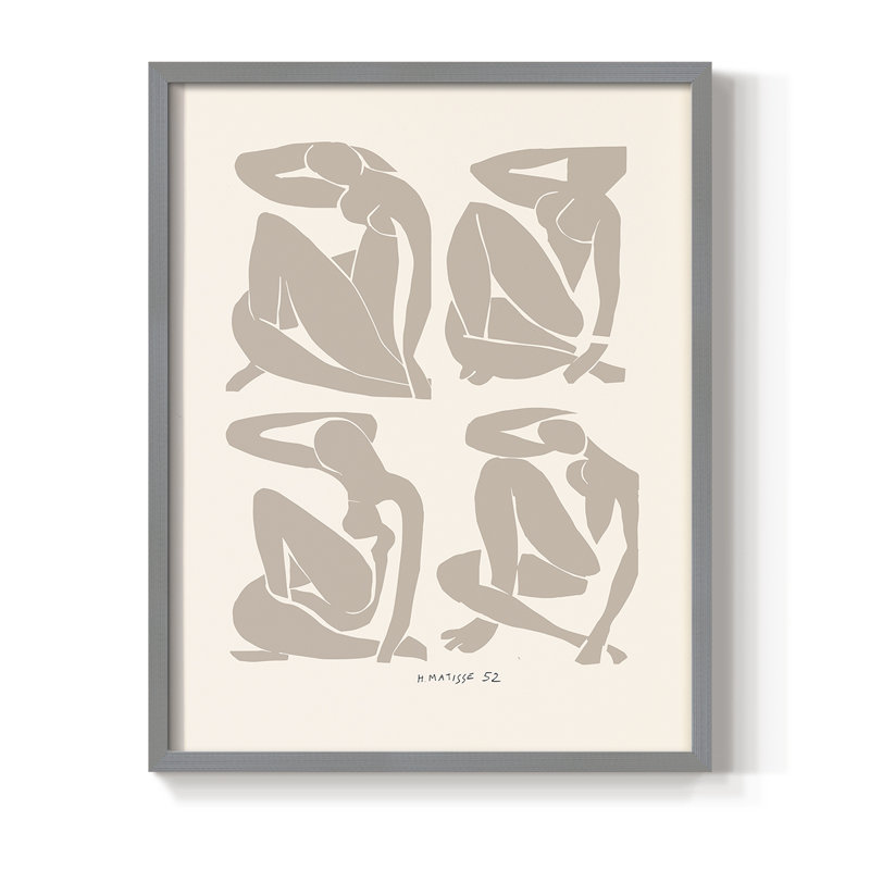 Matisse CCxxxviii, reproduction encadrée, reproduction encadrée, H 15 po x l 12 po, Gris