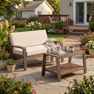 2 Piece Sofa Set with Cushions