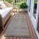 Machine Washable Indoor/Outdoor Xhevrie Taupe Rug