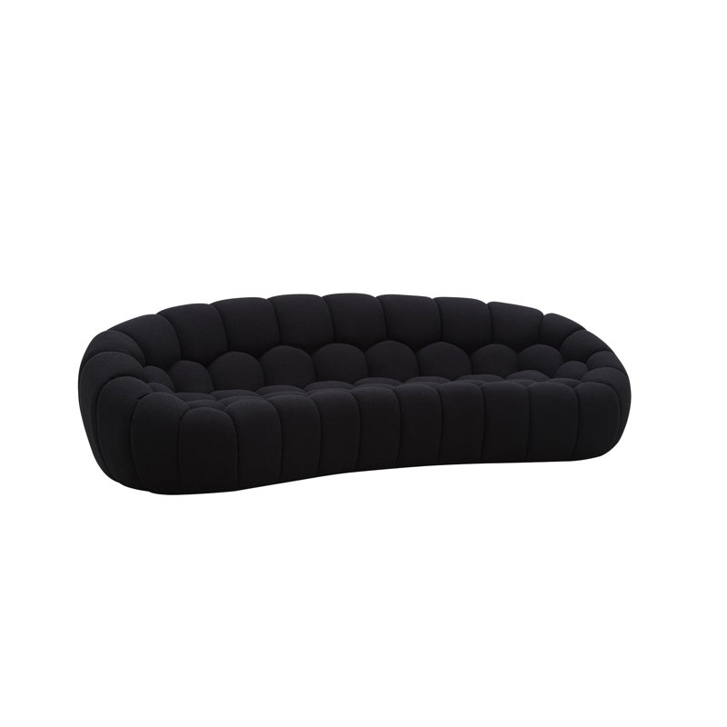 Canapé Blodget, 28.7" H x 104.7" W x 45.3" D, Noir