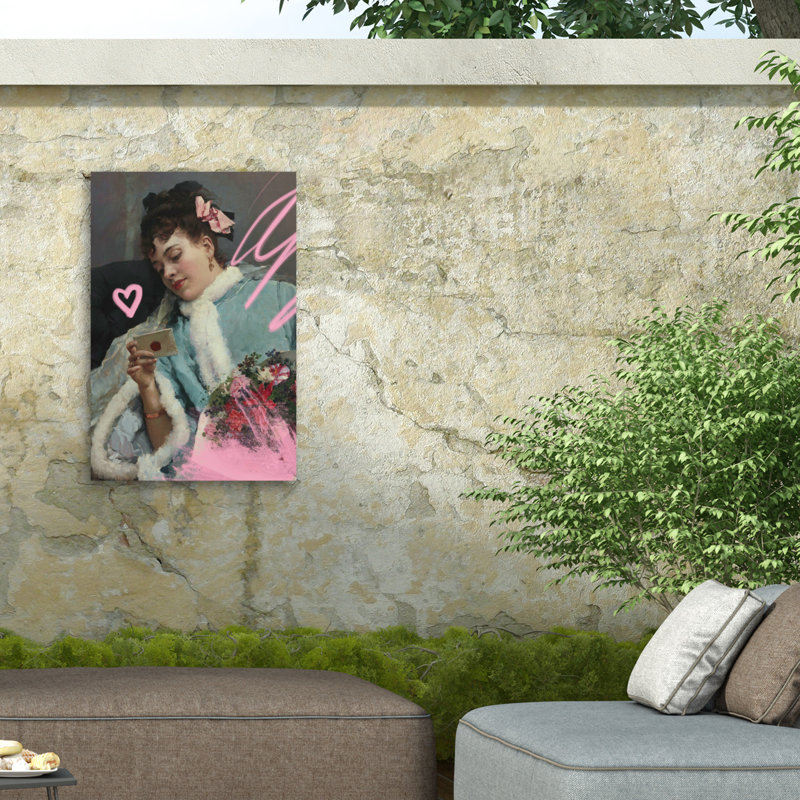 Grace Digital Art Loveletterr Ratioiso Outdoor  Canvas, H 12 po x l 19 po