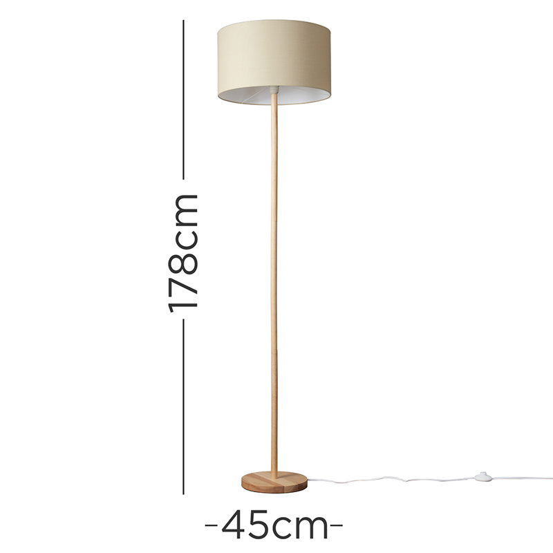 178 H cm Traditional Floor Lamp, Yes, Beige