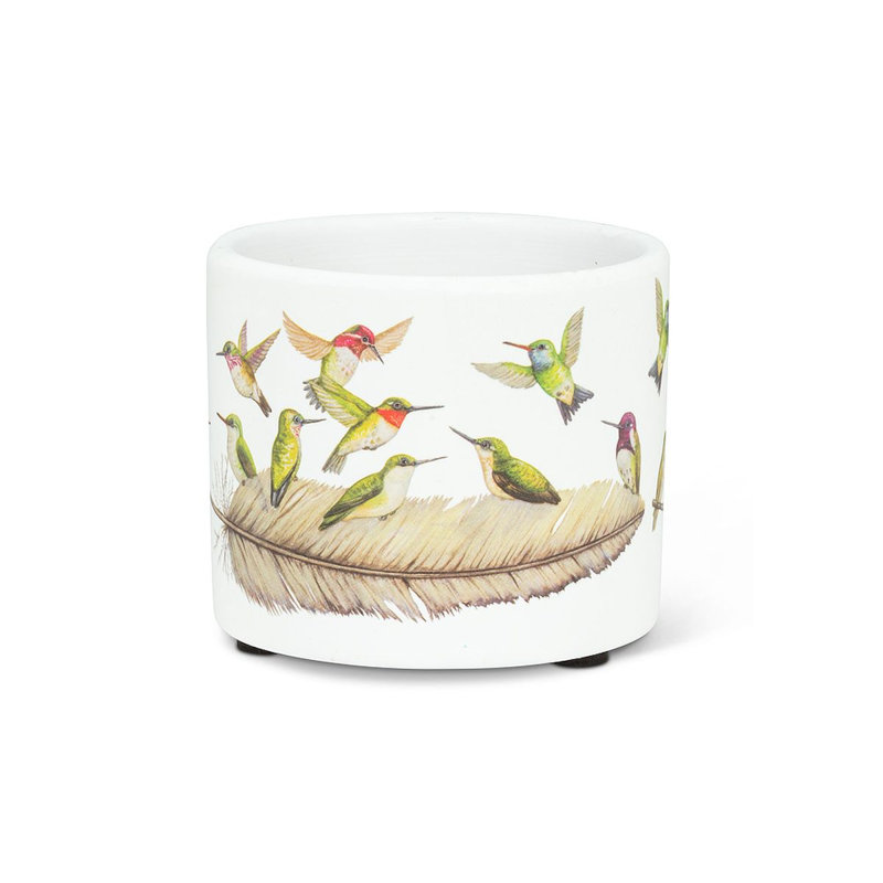 Ceramic Pot Planter, 3" H x 3" W x 2.5" D