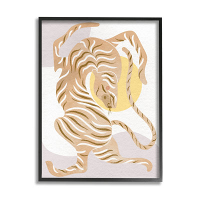 Dessin géométrique de tigre à motif géométrique par Lil 'Rue