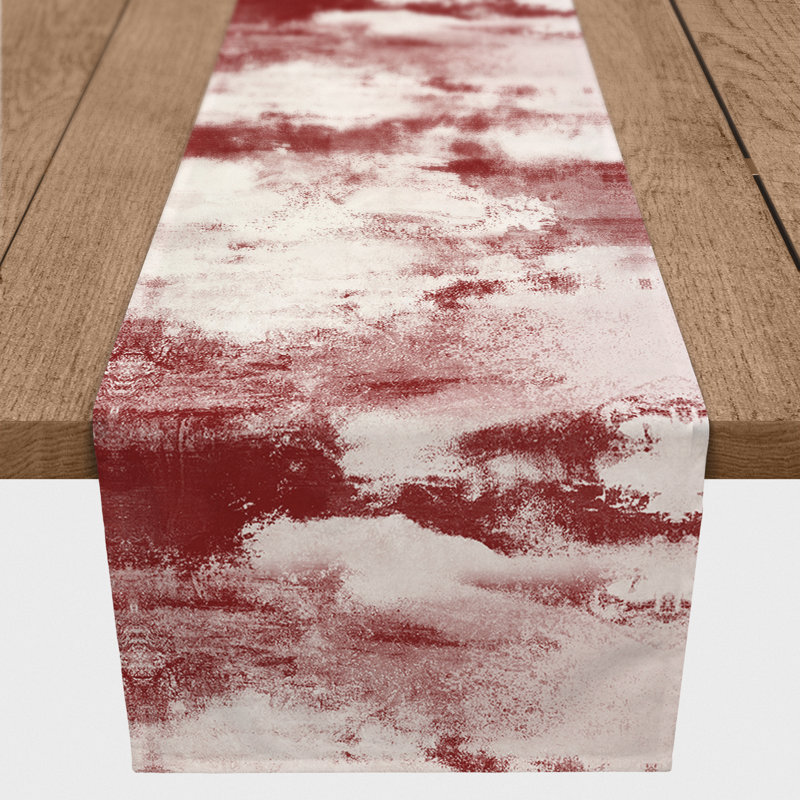 Chemin de table Askey, 90 po x 16 po, Rouge