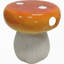 Statue tabouret Mushroom, tabouret de jardin extérieur en résine, tabouret surdimensionné à base de forêt 13,8 pouces, tabouret d'intérieur Courtyard