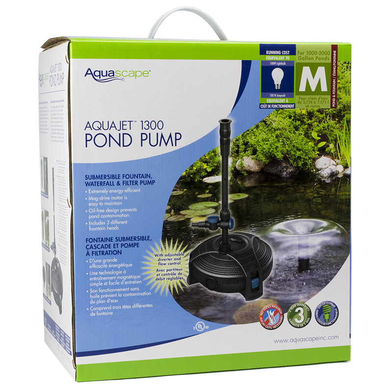 Pompe de fontaine submersible Aquajet, H 6 po x l 12 po x P 12 po