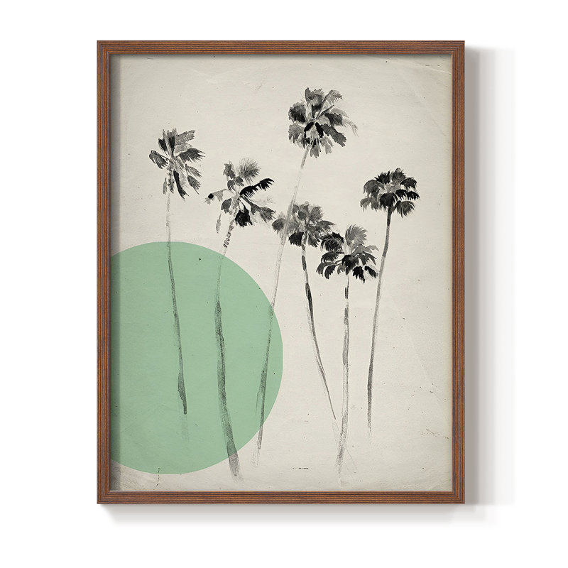 Impression florale vintage encadrée LX III - bois massif, H 21 po x l 17 po, Noyer